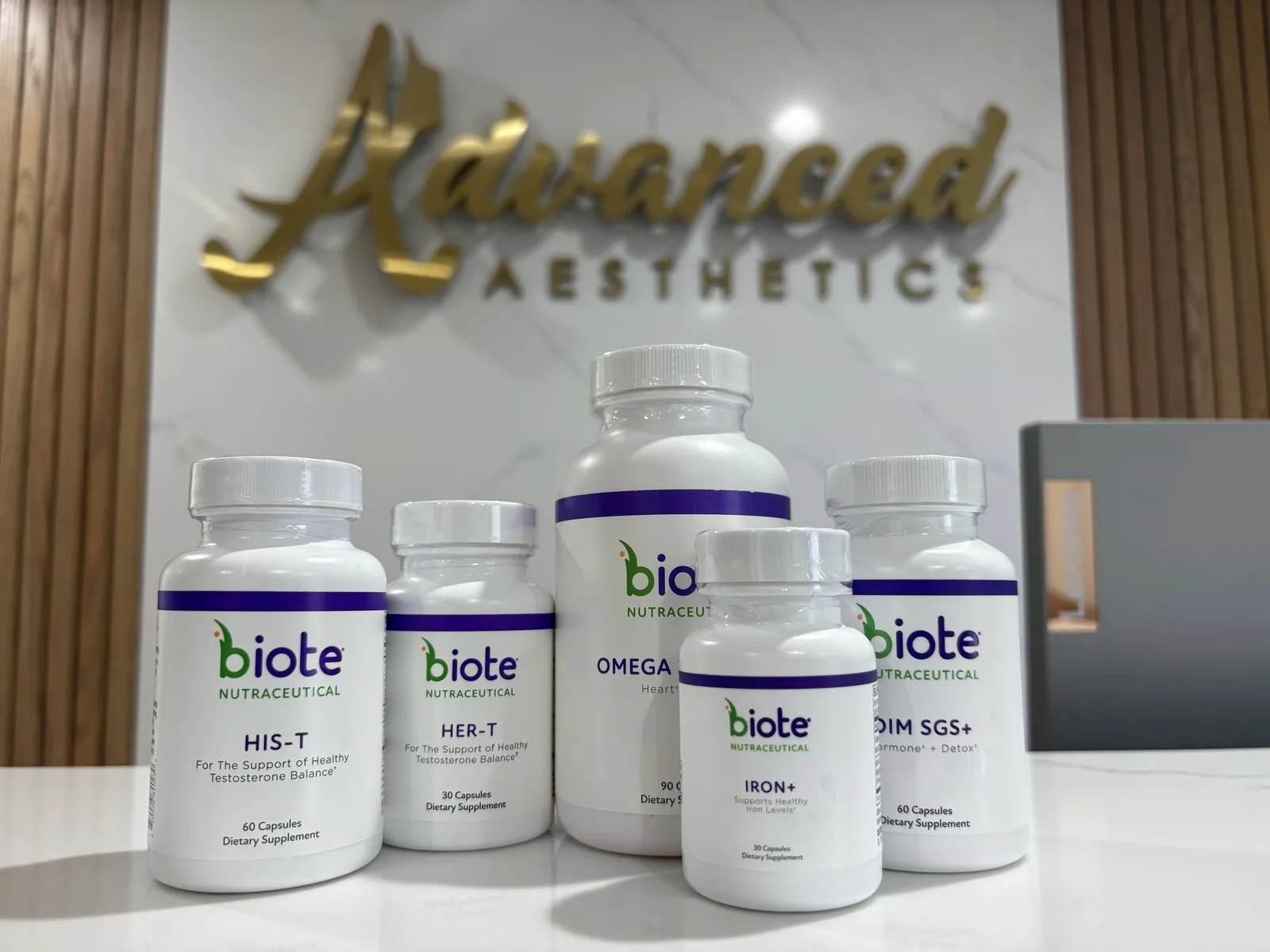 Biote nutraceutical supplements at Advanced Aesthetics